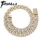 12mm Baguette Chain Link Necklace