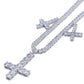 Iced Out Cross Pendant Tennis Chain
