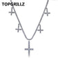 Iced Out Cross Pendant Tennis Chain