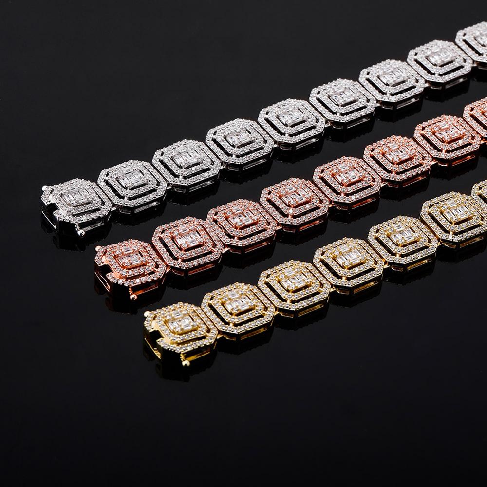 13mm Iced Out Baguette Necklace