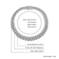 20 MM 3 Row Zirconia Prong Link Necklace