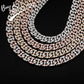 12mm Baguette Chain Link Necklace