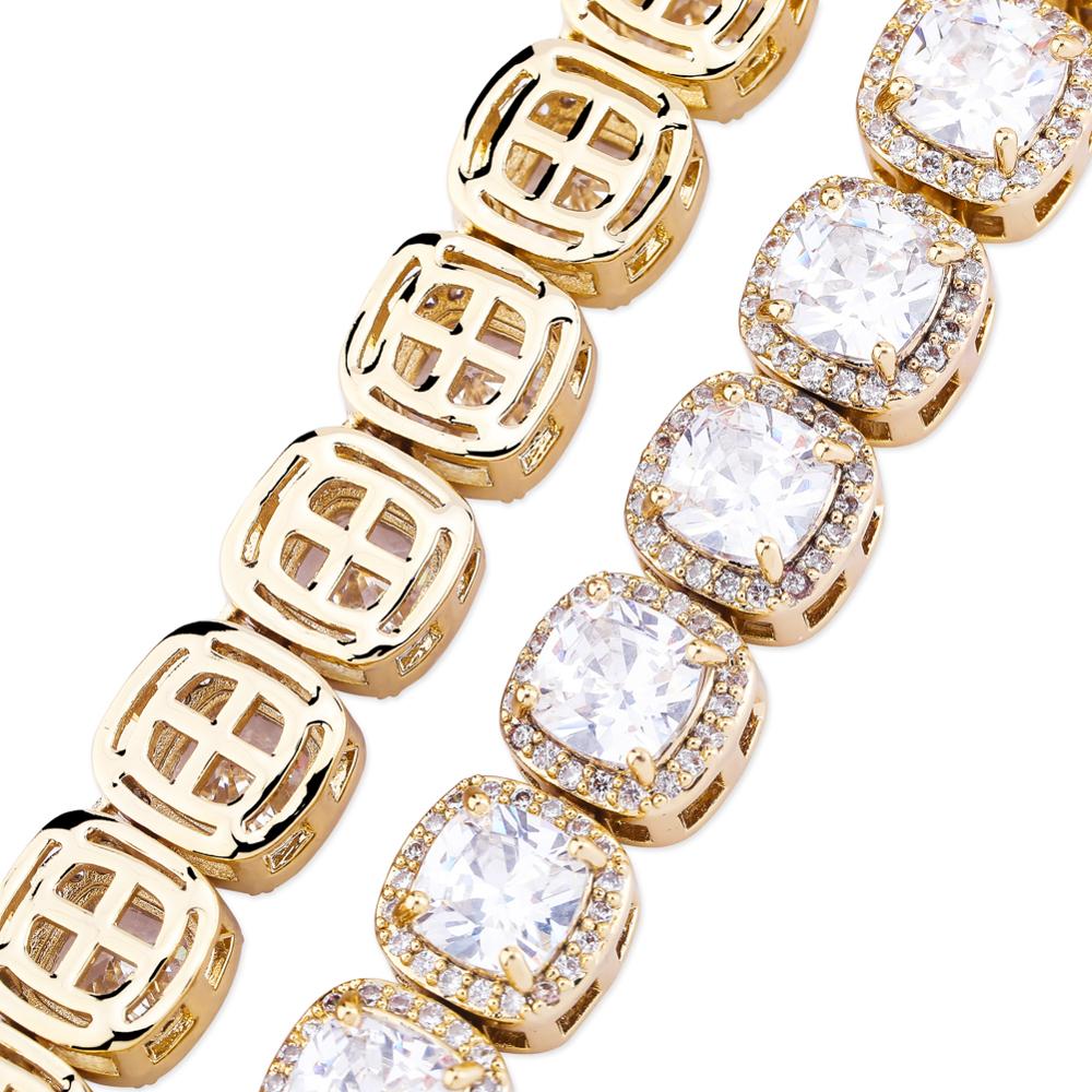 10mm Large Square Cut Tennis Chain