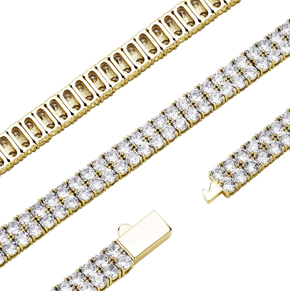 2 Row Tennis Chain Necklace