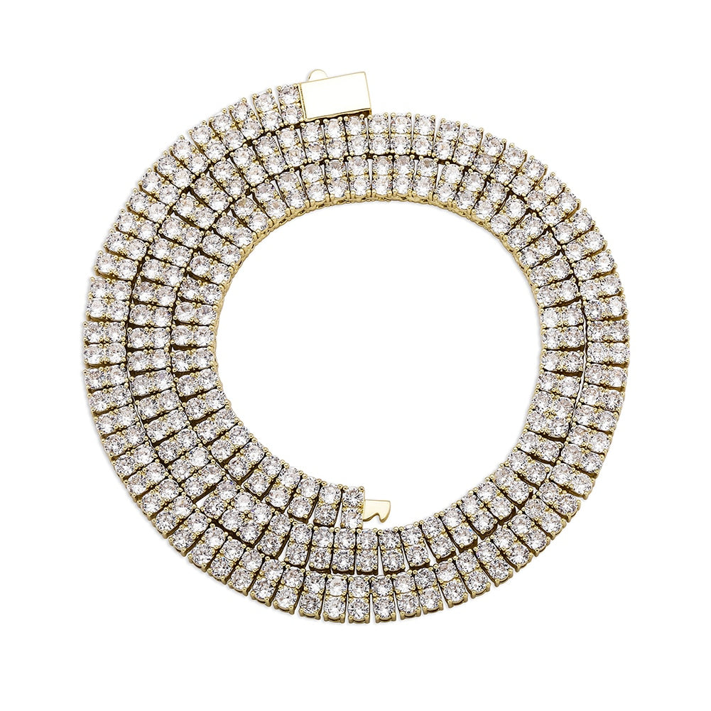 2 Row Tennis Chain Necklace