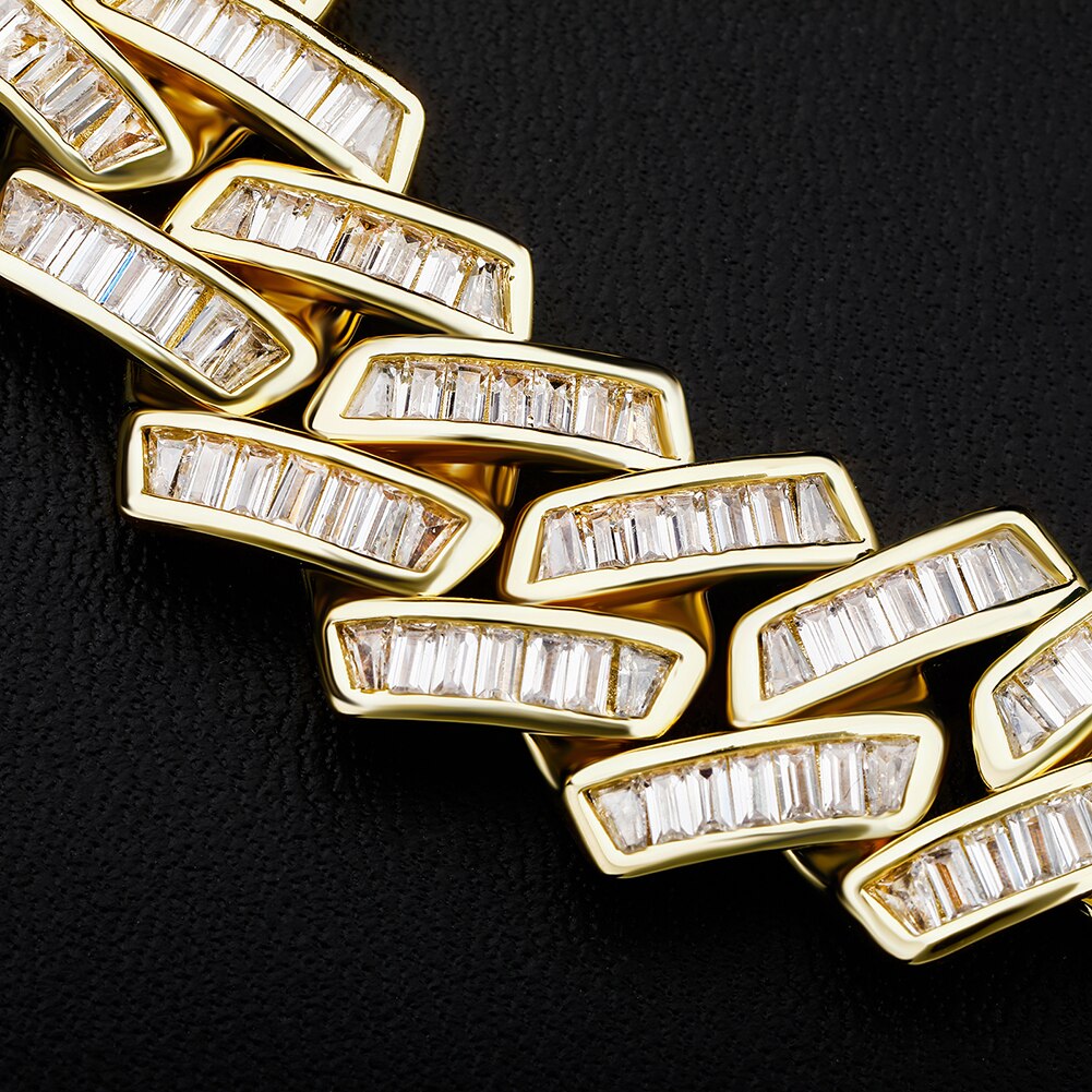 18mm Baguette Prong Cuban Link